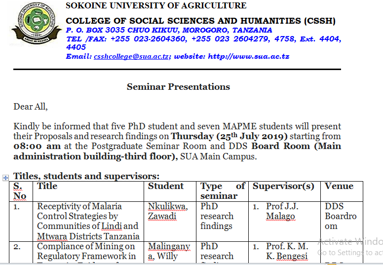 phd ma Seminar presentation