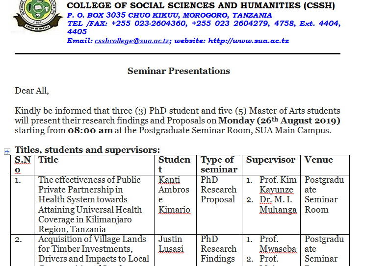 aug seminar presentations