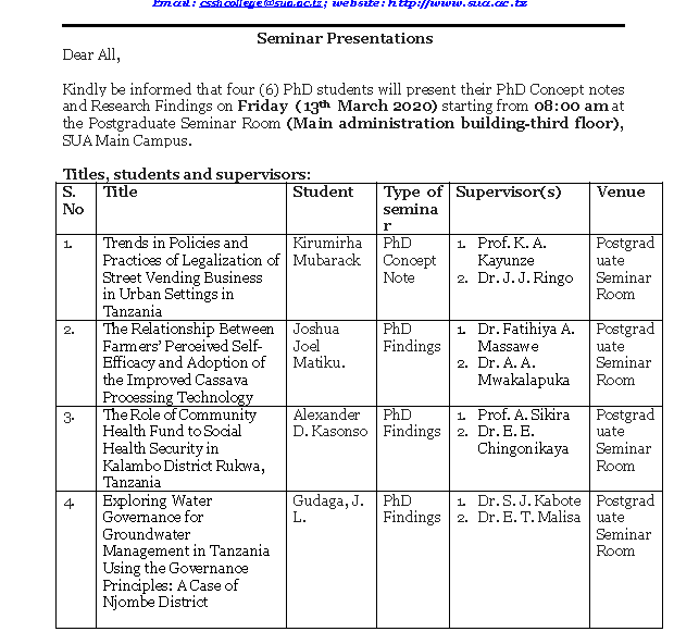 seminar presentations ad march 2020